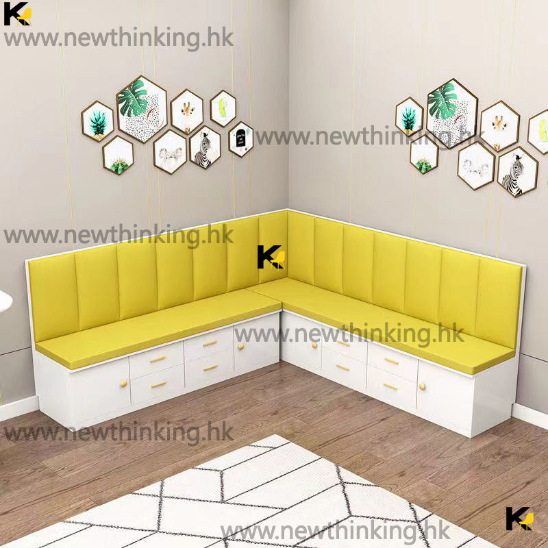 A&5033儲物梳化 帶櫃桶卡座 抽屜儲物櫃 沙發 訂做尺寸 多款式選擇 儲物櫃 軟包沙發 餐椅 餐廳家用多功能儲物沙發Storage sofa