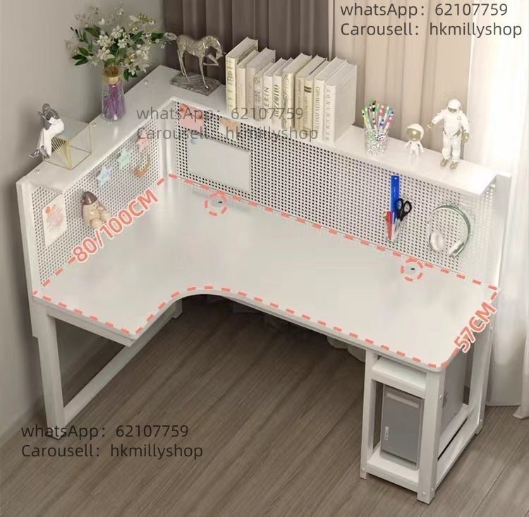 A&5056轉角書枱 L型書桌 學習桌 寫字台 書枱書架一體 電腦桌 電腦枱 辦公桌全新包送貨