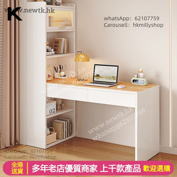 A&5115實木松木書桌書櫃組合櫃 書架落地架 學習台 寫字枱 化妝檯 轉角書枱