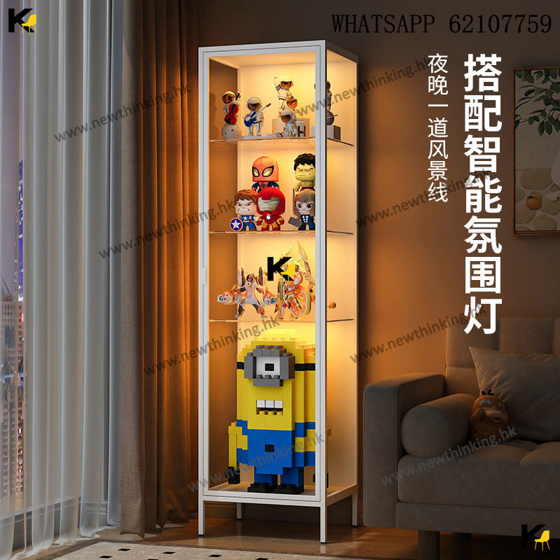 A&5175展示櫃可調節高低 泡泡瑪特樂高櫃 鋼化玻璃櫃 積木櫃 玩具櫃