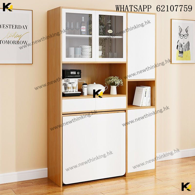 A&0442餐邊櫃餐枱組合櫃 伸縮枱 餐桌 餐椅 餐枱 摺枱 碗櫃 櫥櫃 多功能飯枱 可折疊收縮