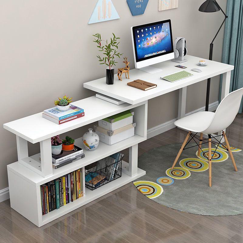 A&0056電腦枱書枱寫字台書架組合轉角書櫃寫字桌學習桌書桌書櫃一體櫃L型