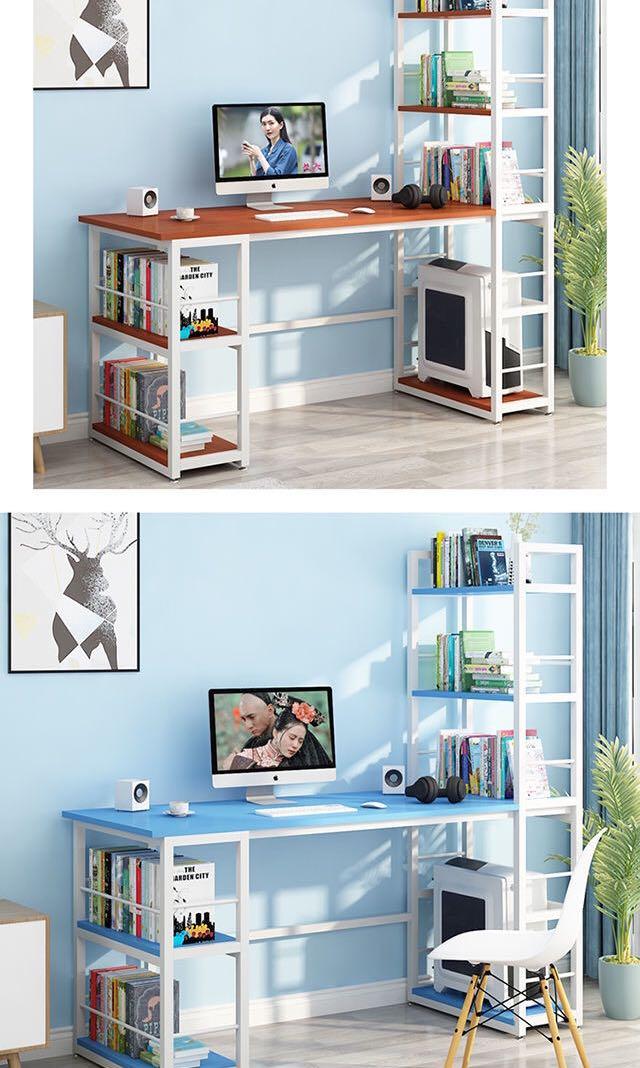 A&0072電腦枱 台式書桌書架組合一體櫃