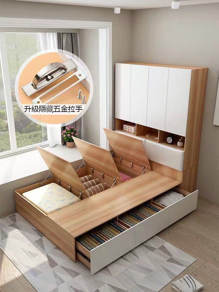 A&0838榻榻米衣櫃組合床 多功能組合一體床 高箱床 收納床 儲物床