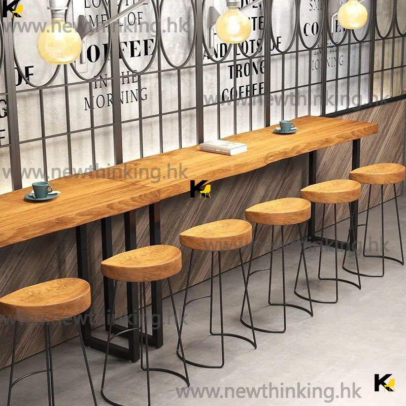 A&0847實木吧枱高腳椅高腳枱窄桌子長條桌商用家用酒吧陽台桌子