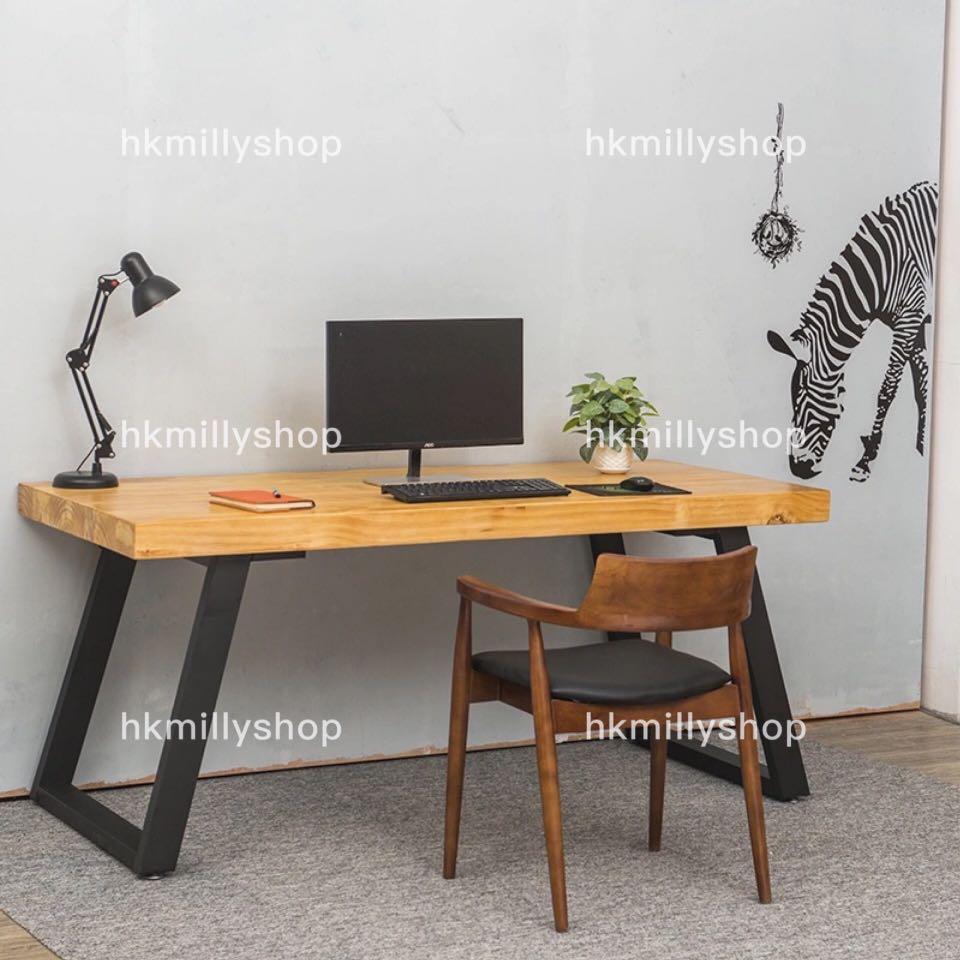 A&0873實木松木辦公枱 辦公桌 書桌 寫字台 簡易電腦枱 電腦桌 辦公室桌子
