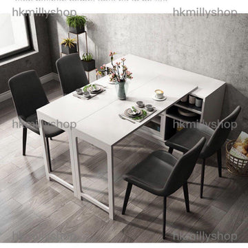 A&0900折疊餐枱 餐桌 摺枱 餐枱 食飯台 餐邊櫃組合 廚房收納櫃 碗櫃 茶水櫃 可伸縮餐桌 小戶型必備吃飯台