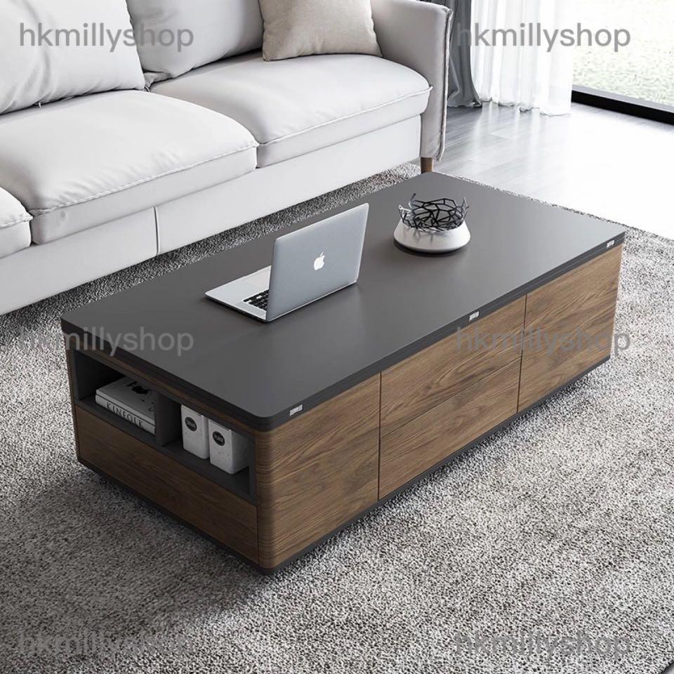 A&0901餐枱茶几兩用餐桌多功能客廳桌子小戶型伸縮枱摺枱收納枱