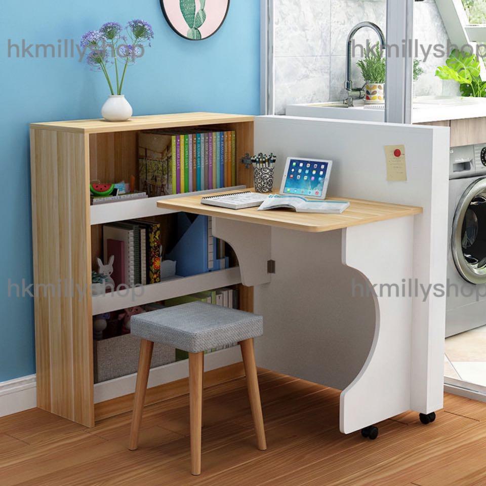 A&5020可摺疊電腦枱 收納書桌 書枱 多顏色選擇使用電腦桌 書櫃 書架 移動兒童寫字枱 學習桌 辦公桌