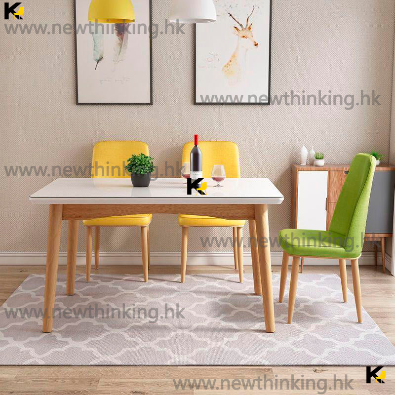 A&0858全新餐檯椅組合北歐實木餐桌椅組合現代簡約家用餐桌小戶型長方形飯桌輕奢餐桌