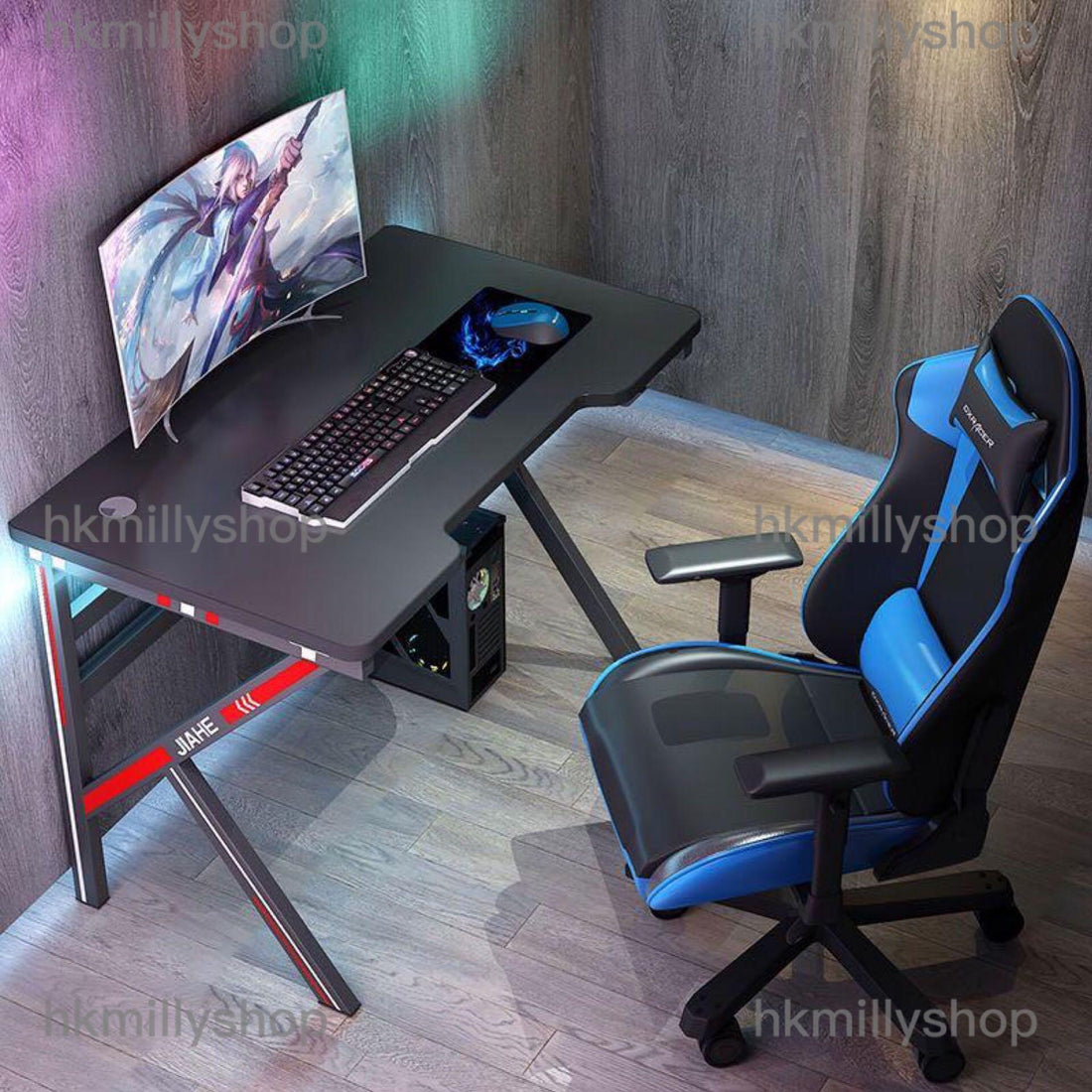 A&0108遊戲桌椅組合 電競椅電腦桌台式電腦經濟打遊戲炫酷電腦桌椅全套臥室家用辦公