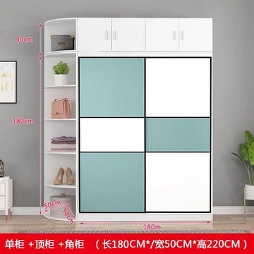 A&0165木製衣櫃 趟門衣櫃 推拉門櫃子 臥室房間收納櫃