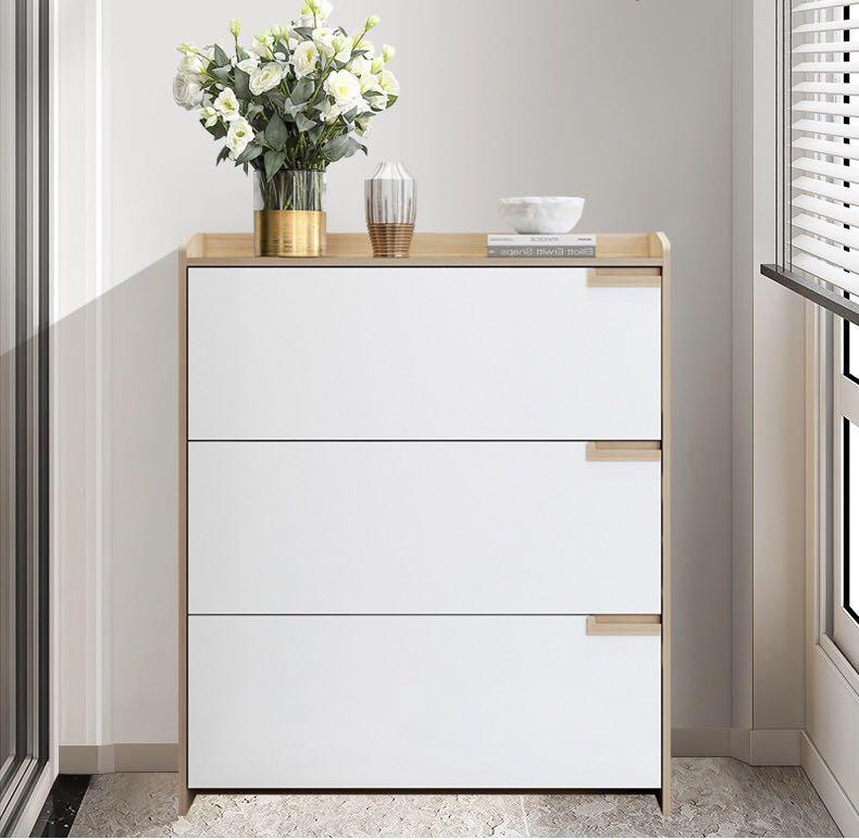 A&0235簡約鞋櫃 多功能超薄鞋櫃 大容量門口翻斗玄關櫃 收納鞋架