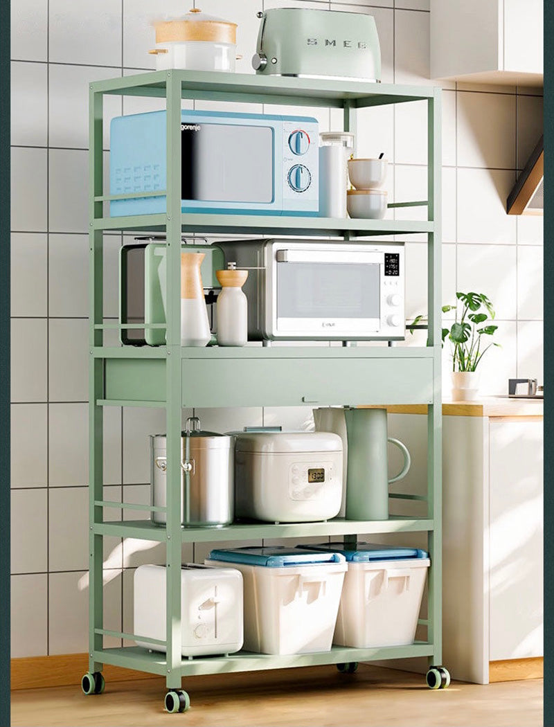 A&0507儲物置物架 收納架 廚房收納櫃 碗櫃 微波爐置物架