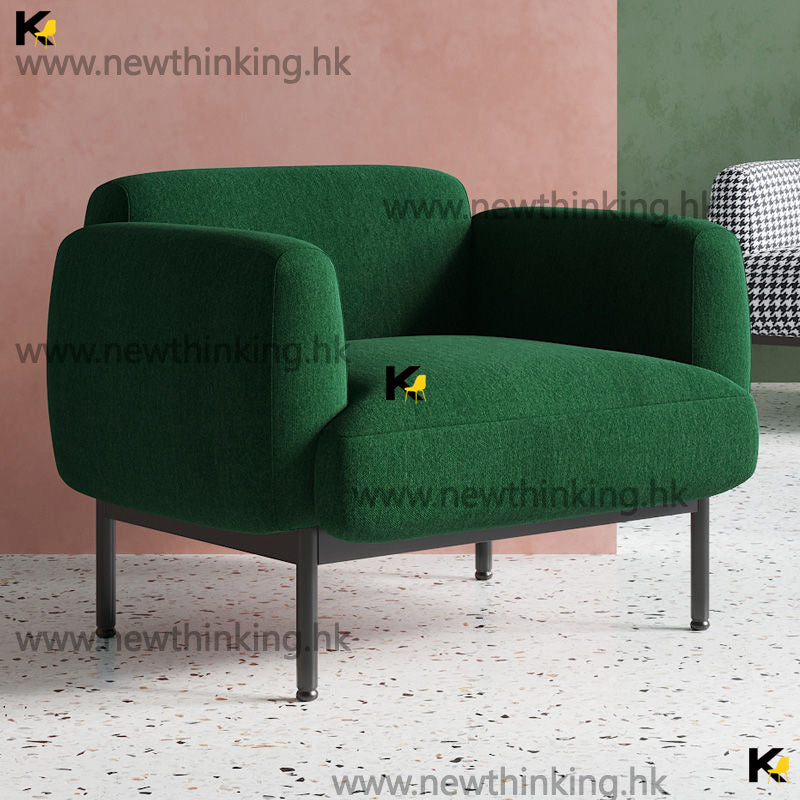 A&1007簡易梳化 單人沙發 懶人沙發 千鳥格梳化 布藝梳化 簡約大氣創意沙發