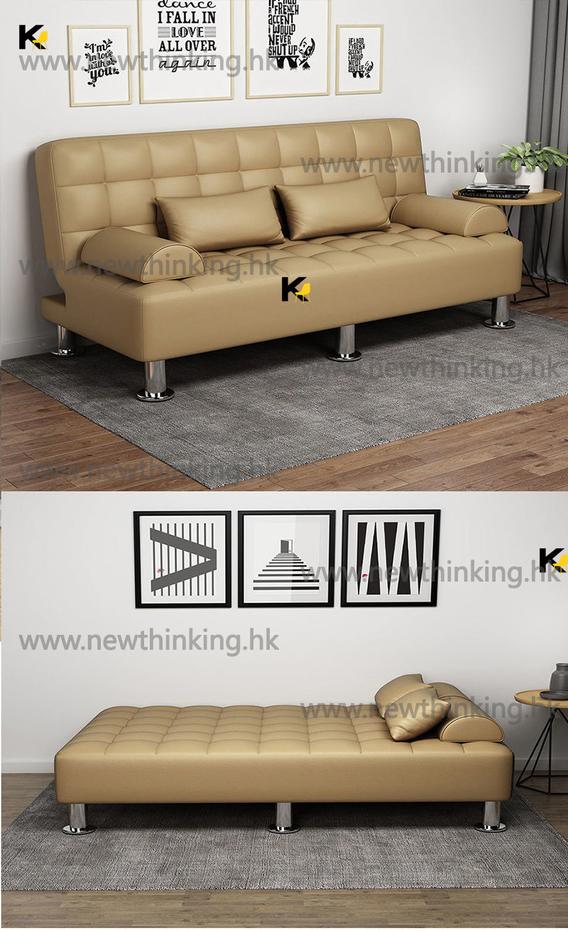 A&0535梳化床 PU皮沙發床 簡約大氣辦公室午休 接待沙發椅 折疊沙發