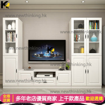 A&5000高身電視櫃 墻櫃 電視組合櫃 電視櫃背景墻一體櫃