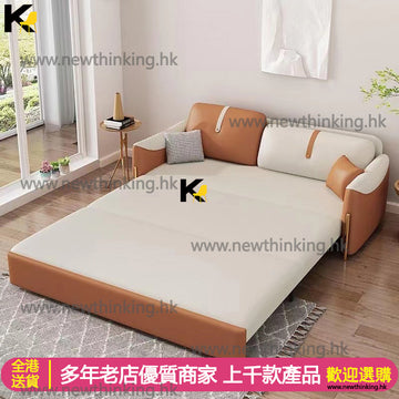 A&5010防水梳化床 沙發床 梳化床 輕奢時尚沙發 科技佈多功能折疊床 推拉床 全新包送貨 儲物梳化床 布藝梳化床 科技絨布sofa bed