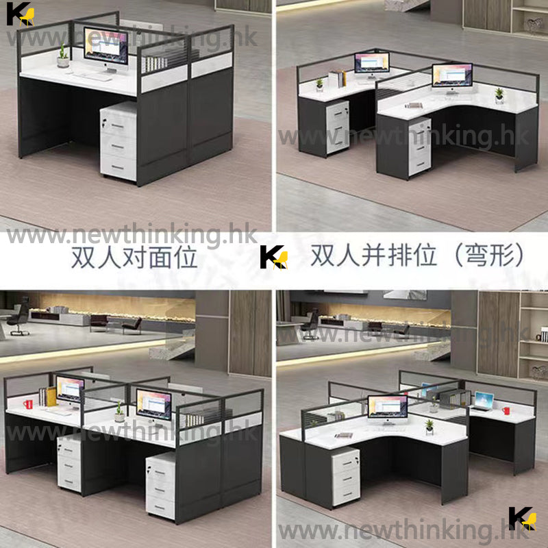 A&0591卡座 辦公桌 辦公枱 職員工作台 屏風隔斷枱 電腦枱 電腦桌 四人位 兩人位 六人位 組合枱