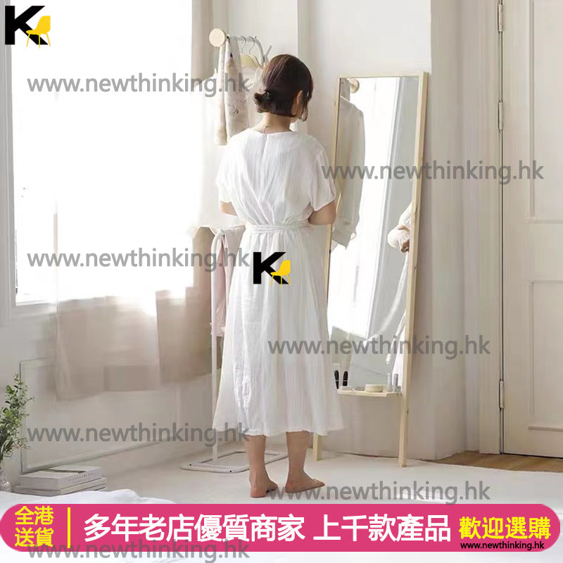 A&5018實木落地鏡 鏡子 穿衣鏡 松木全身鏡 服裝店試衣鏡 簡約化妝鏡 換衣鏡