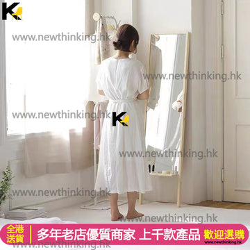 A&5018實木落地鏡 鏡子 穿衣鏡 松木全身鏡 服裝店試衣鏡 簡約化妝鏡 換衣鏡