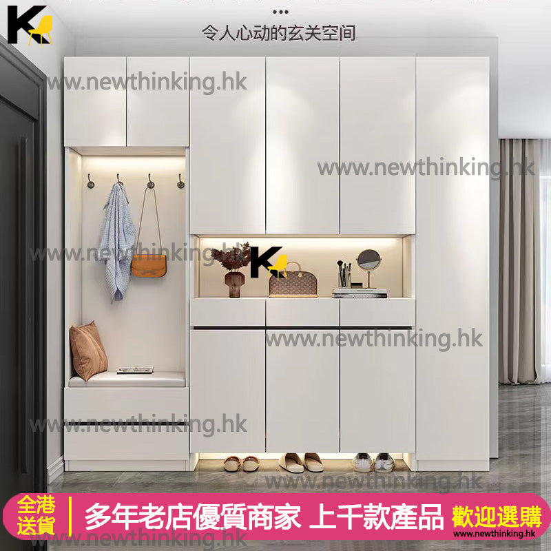 A&5022實木生態板鞋櫃 大容量鞋櫃 入門櫃 玄關櫃 隔斷櫃 靠墻收納櫃 儲物櫃