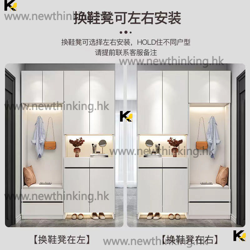 A&5022實木生態板鞋櫃 大容量鞋櫃 入門櫃 玄關櫃 隔斷櫃 靠墻收納櫃 儲物櫃