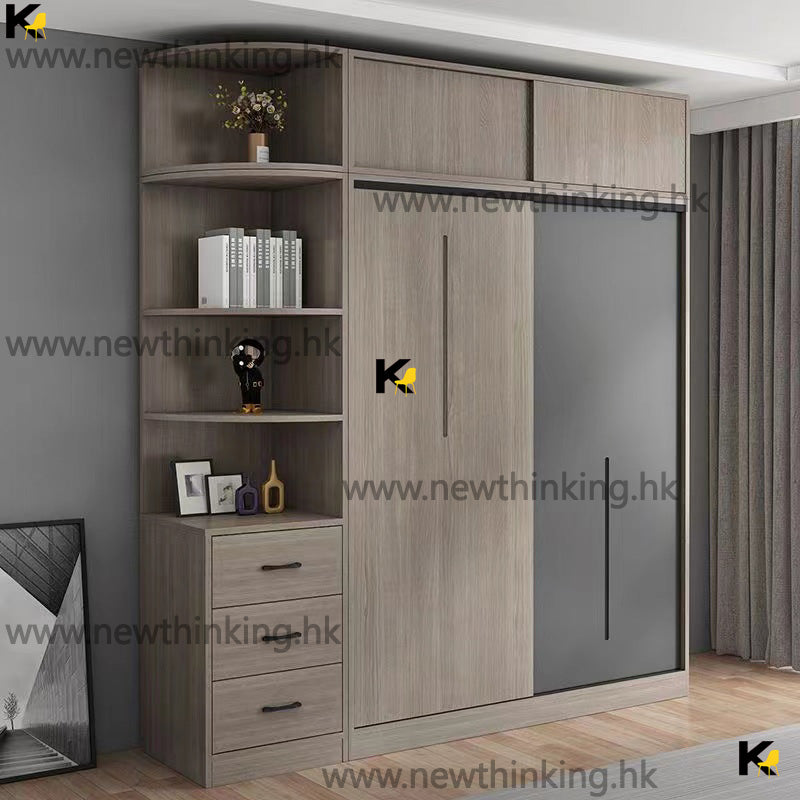 A&1109趟門衣櫃 臥室收納櫃 推拉門衣櫃 大容量衣櫃 移門衣櫃 儲物櫃