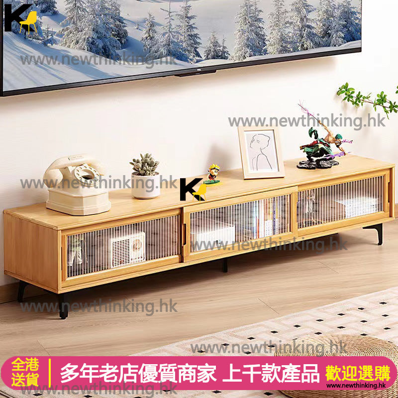A&5025電視櫃 客廳收納櫃 楠竹材質儲物櫃 置物櫃 落地櫃 組合地櫃 邊櫃