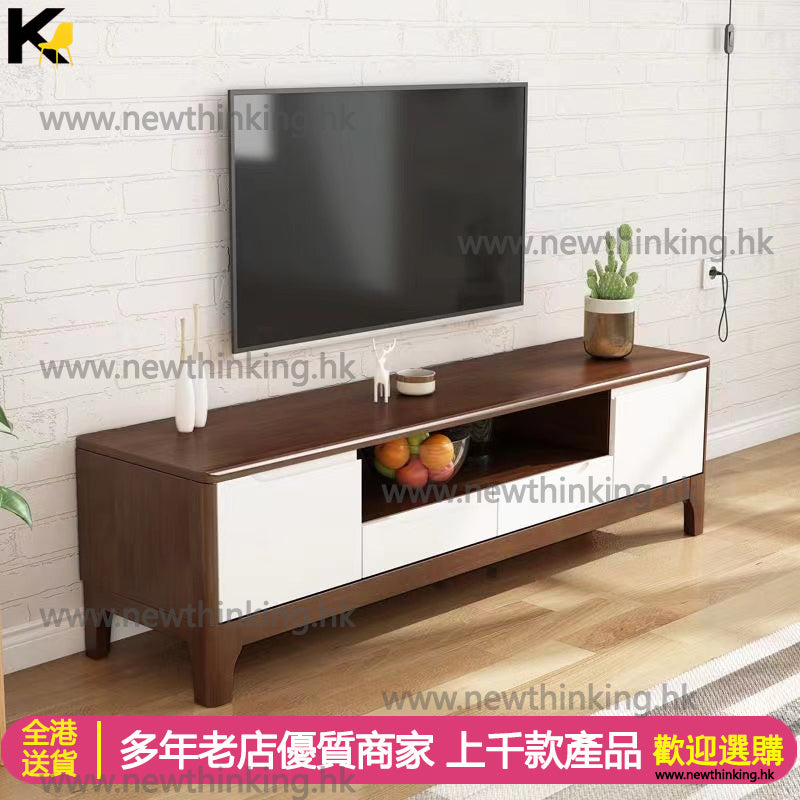 A&0592實木橡膠木電視櫃地櫃實木茶几組合櫃落地櫃客廳收納櫃儲物櫃置物櫃電視機櫃