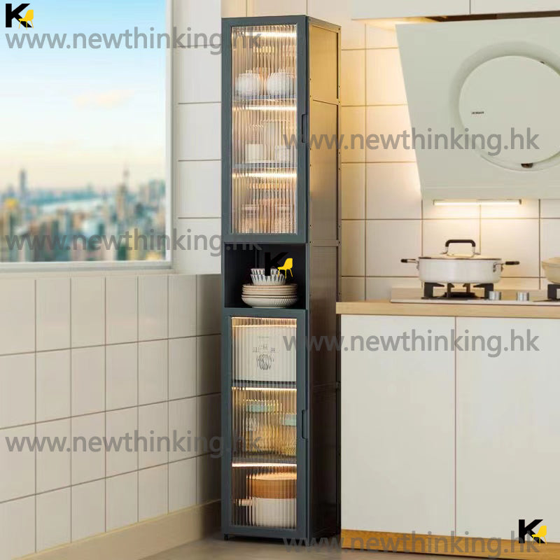 A&0595餐邊櫃 碗櫃 廚房收納櫃 夾縫櫃 櫥櫃 多功能墻櫃 廚具收納儲物櫃 茶水櫃