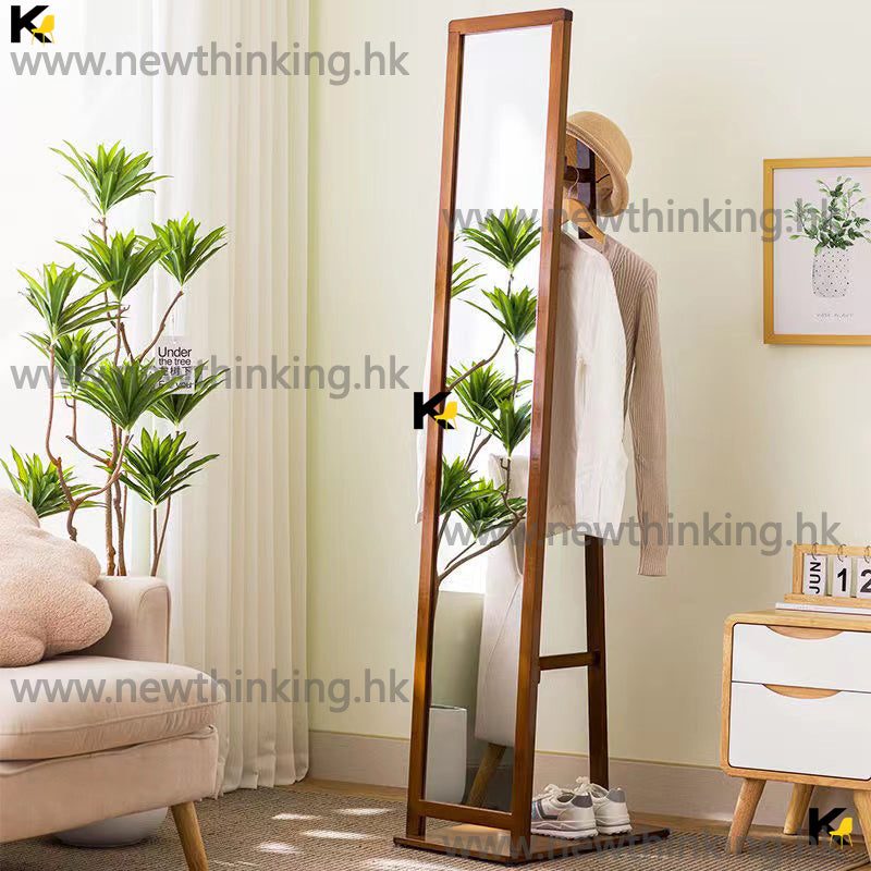 A&0596全身鏡衣櫃 落地化妝鏡 穿衣鏡 試衣鏡衣帽架組合 落地鏡 衣帽櫃