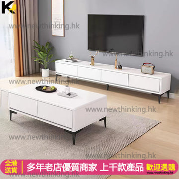 A&0623實木進口橡膠木電視櫃茶几組合櫃