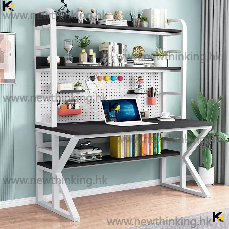 A&0644台式電腦枱 電腦桌 辦公枱 辦公桌 書桌 寫字台 書架一體桌 兒童學習桌 書枱