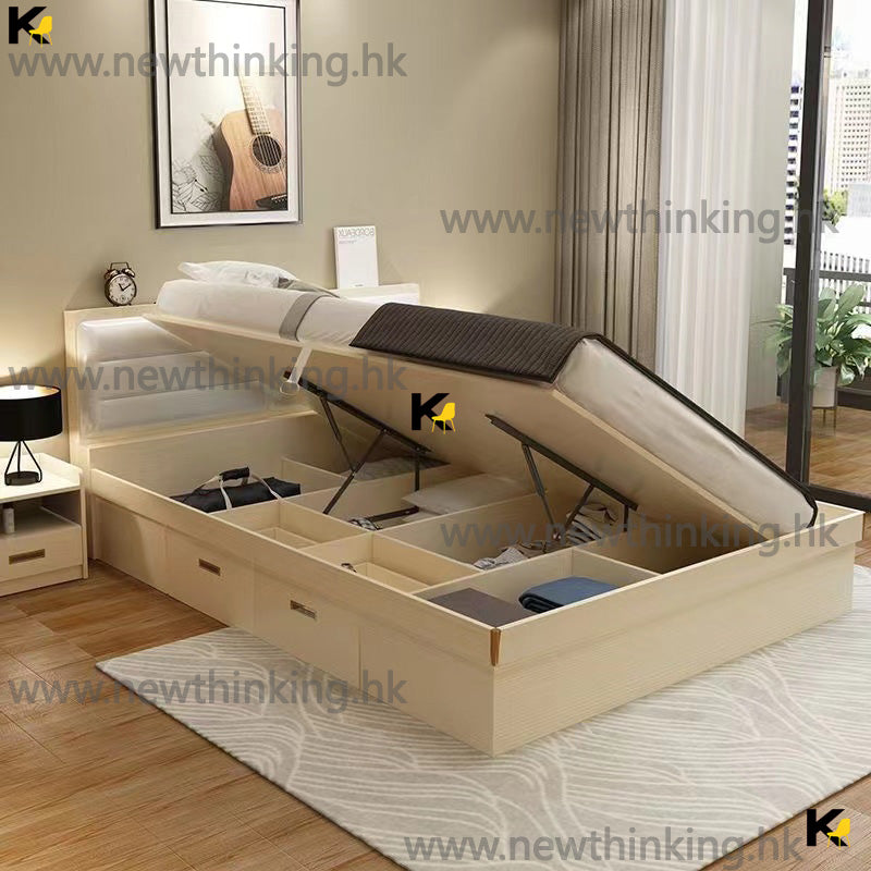 A&0650氣動高壓床 油壓床 抽屜床 櫃桶床 儲物床 床架 收納式床架 雙人床 儲物床 高箱床