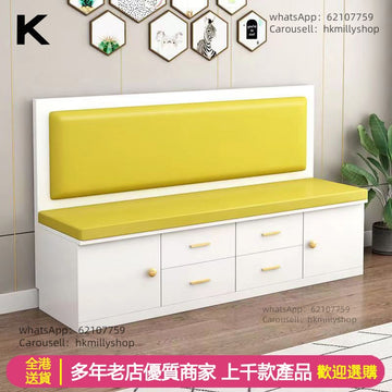A&5033儲物梳化 帶櫃桶卡座 抽屜儲物櫃 沙發 訂做尺寸 多款式選擇 儲物櫃 軟包沙發 餐椅 餐廳家用多功能儲物沙發Storage sofa