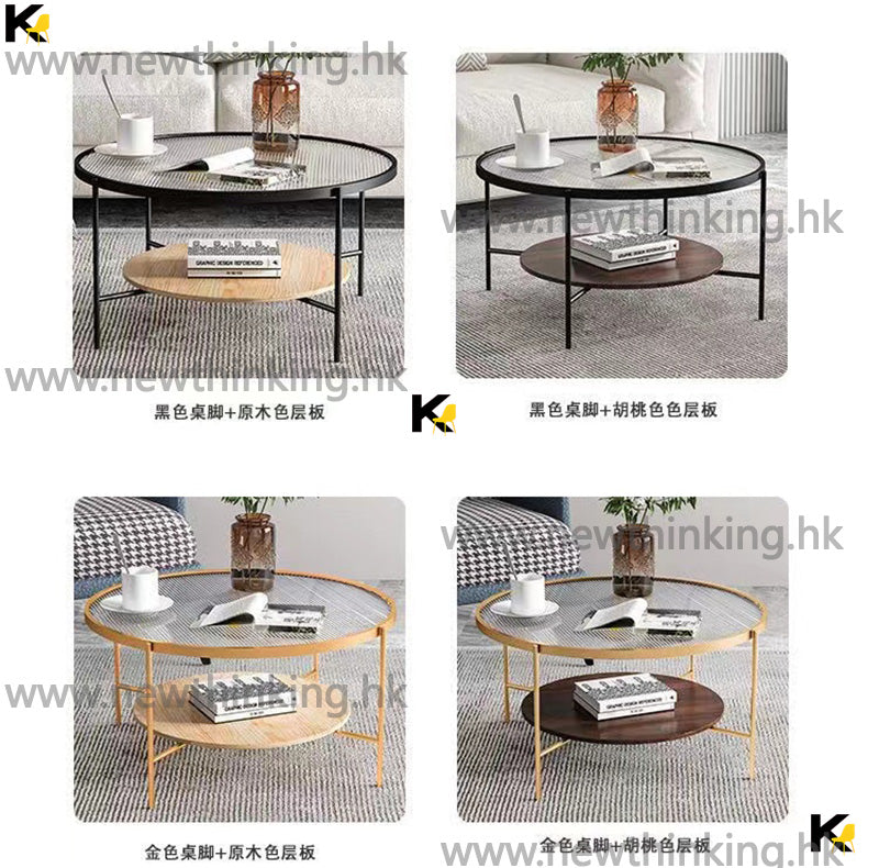 A&0698茶几 玻璃茶几 玻璃枱 簡約客廳咖啡桌 創意圓形茶桌 茶枱 邊幾 簡約小茶几
