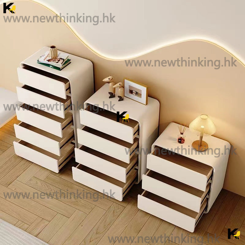 A&0734整裝發貨實木抽屜櫃 櫃桶 五斗櫃 奶油風櫃子 皮質儲物櫃 收納櫃 全新包送貨