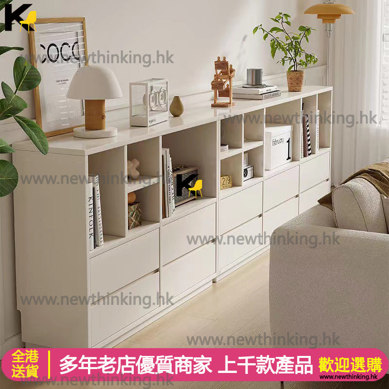 A&0742書櫃 收納櫃 客廳地櫃 電視櫃 隔斷櫃 奶油風餐櫃 裝飾櫃 抽屜櫃 櫃桶 書架 儲物櫃