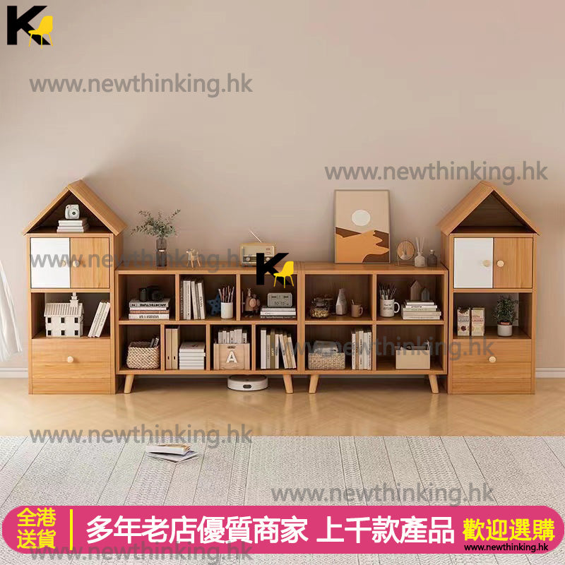 A&0748兒童書架 創意卡通收納櫃 多層書櫃 幼兒園分類整理收納櫃 落地置物架