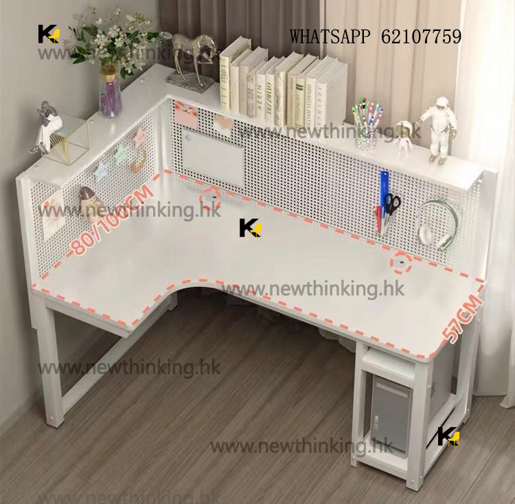 A&5056轉角書枱 L型書桌 學習桌 寫字台 書枱書架一體 電腦桌 電腦枱 辦公桌全新包送貨