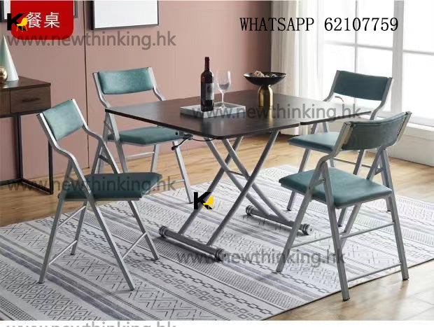 A&5068升降餐枱 岩板多功能一體桌 茶几餐桌兩用 折疊桌 飯桌 伸縮枱可調節高低 帶轆 輪子可鎖 摺枱