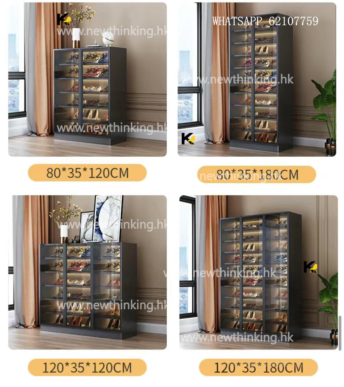 A&5079高身鞋櫃 玻璃門鞋架 透明展示櫃 鋼化玻璃收納櫃shoe cabinet