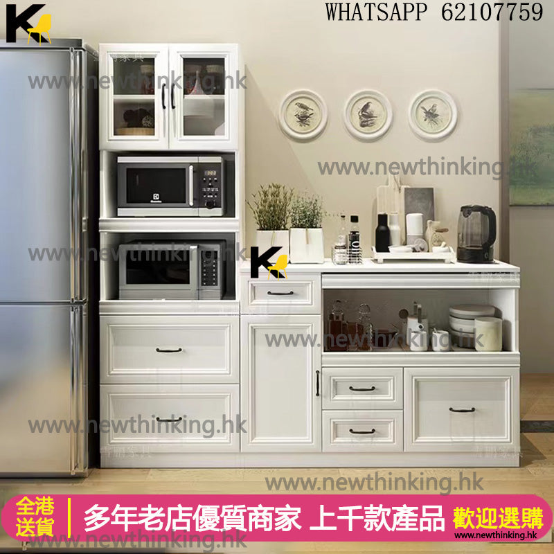 A&5086餐邊櫃 微波爐櫃子 廚房電器收納櫃 歐式烤箱櫃 櫥櫃 歐式櫃子 定制櫃全新包送貨Meal cabinet