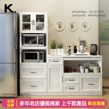 A&5086餐邊櫃 微波爐櫃子 廚房電器收納櫃 歐式烤箱櫃 櫥櫃 歐式櫃子 定制櫃全新包送貨Meal cabinet