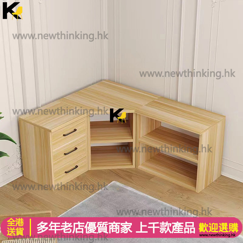 A&0755轉角電視櫃 客廳收納櫃 儲物櫃 落地櫃 矮櫃 三角形簡易櫃子