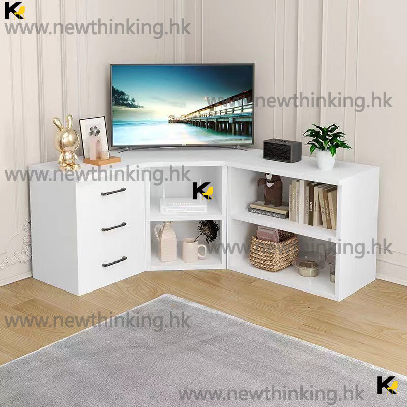 A&0755轉角電視櫃 客廳收納櫃 儲物櫃 落地櫃 矮櫃 三角形簡易櫃子