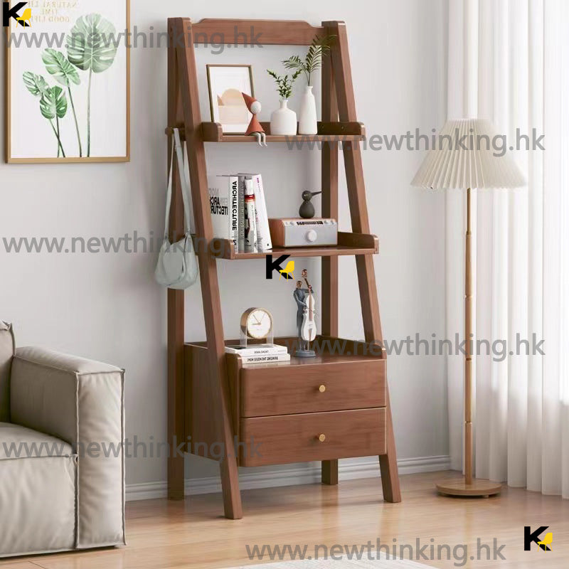 A&0756實木床頭櫃 臥室收納櫃 儲物櫃 書架書櫃 落地置物架 床頭組合櫃