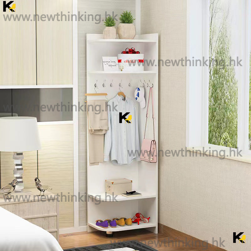 A&0760轉角櫃 衣帽櫃 角櫃 拐角置物架 收納櫃 三角櫃 墻角櫃 衣帽架 掛衣架