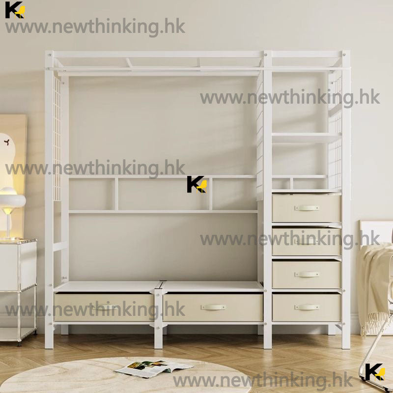 A&0792免安裝折疊衣架 衣櫃 掛衣架 衣帽架 收納櫃 櫥櫃 衣物收納架